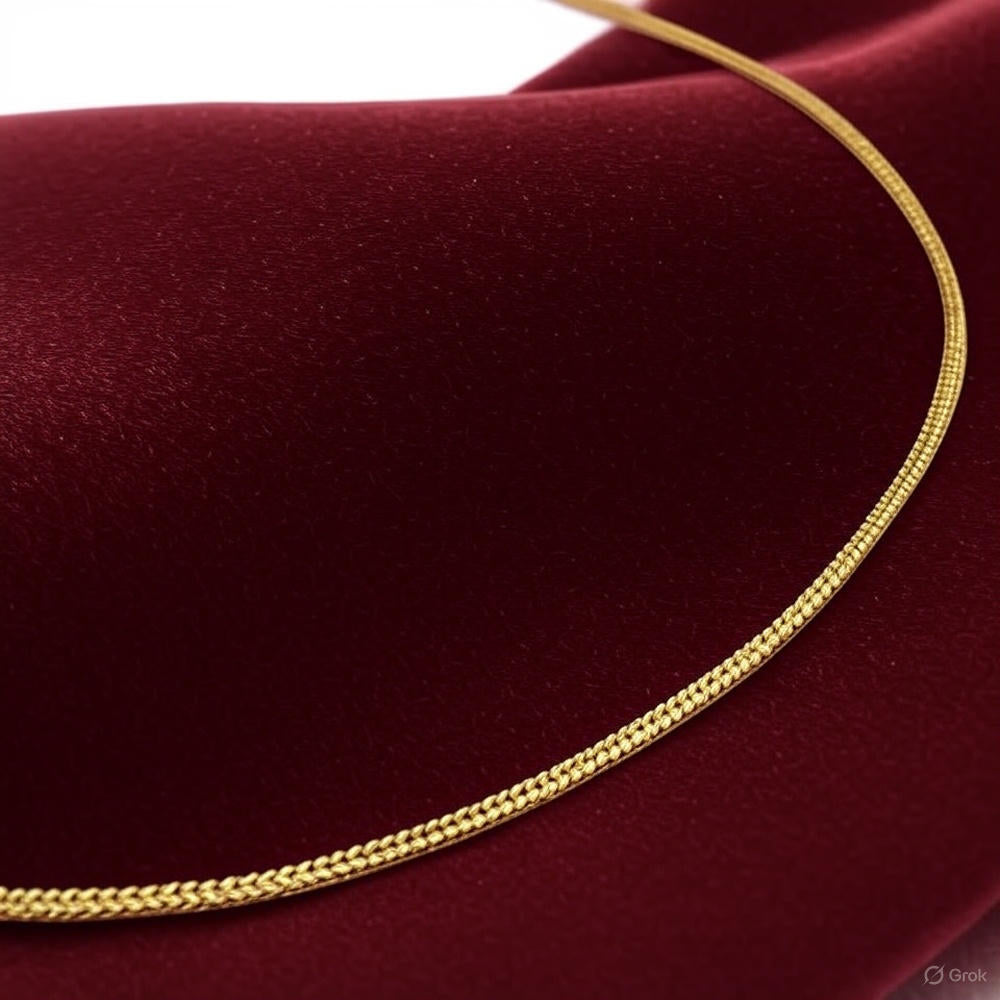 Discover the Boxed V Chain: Where Precision-Crafted Gold Links Form a Bold V-Shape, Symbolizing Strength and Timeless Elegance for the Modern Woman
