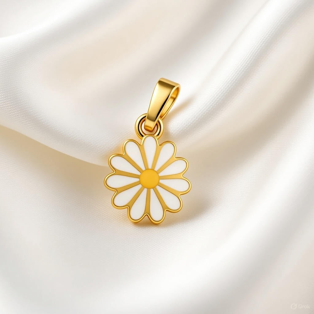 Nature's Purest Elegance in Gold: Starkle's Gold Daisy Pendant, a Delicate Symbol of Joy and Sophistication