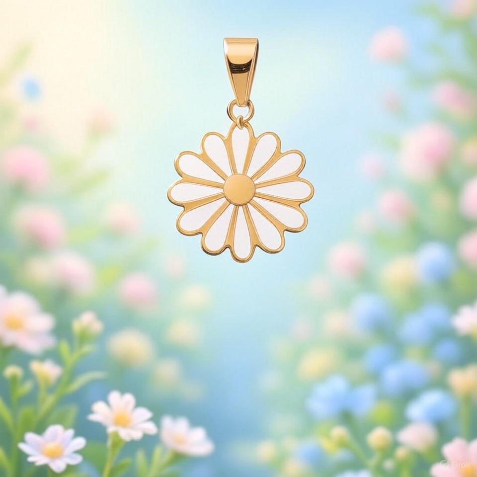 Capturing Nature’s Beauty with the Exquisite Gold Daisy Pendant from Starkle