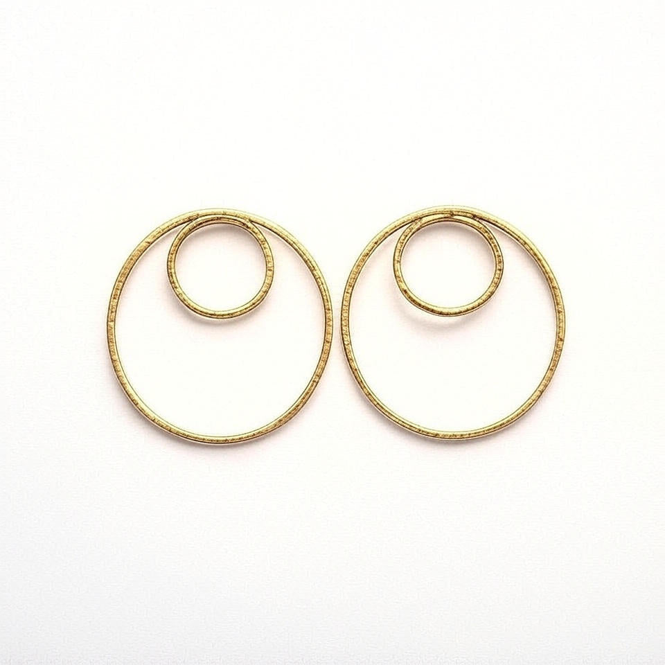 Harmony in Motion: Dual Circle Earrings by Starkle