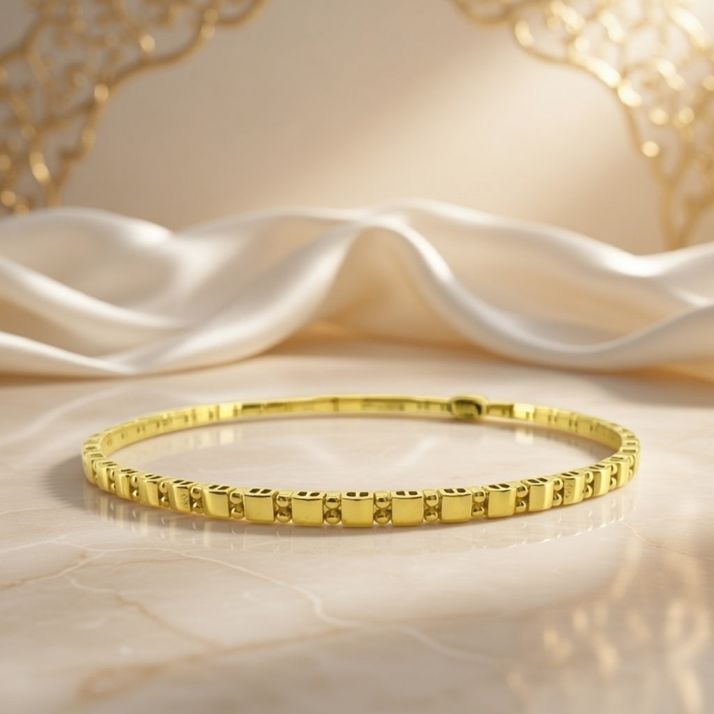 Luxury Textured in 18k Gold — Wear Your Sophistication: The Exquisite Gold Bracelet Collection at Starkle