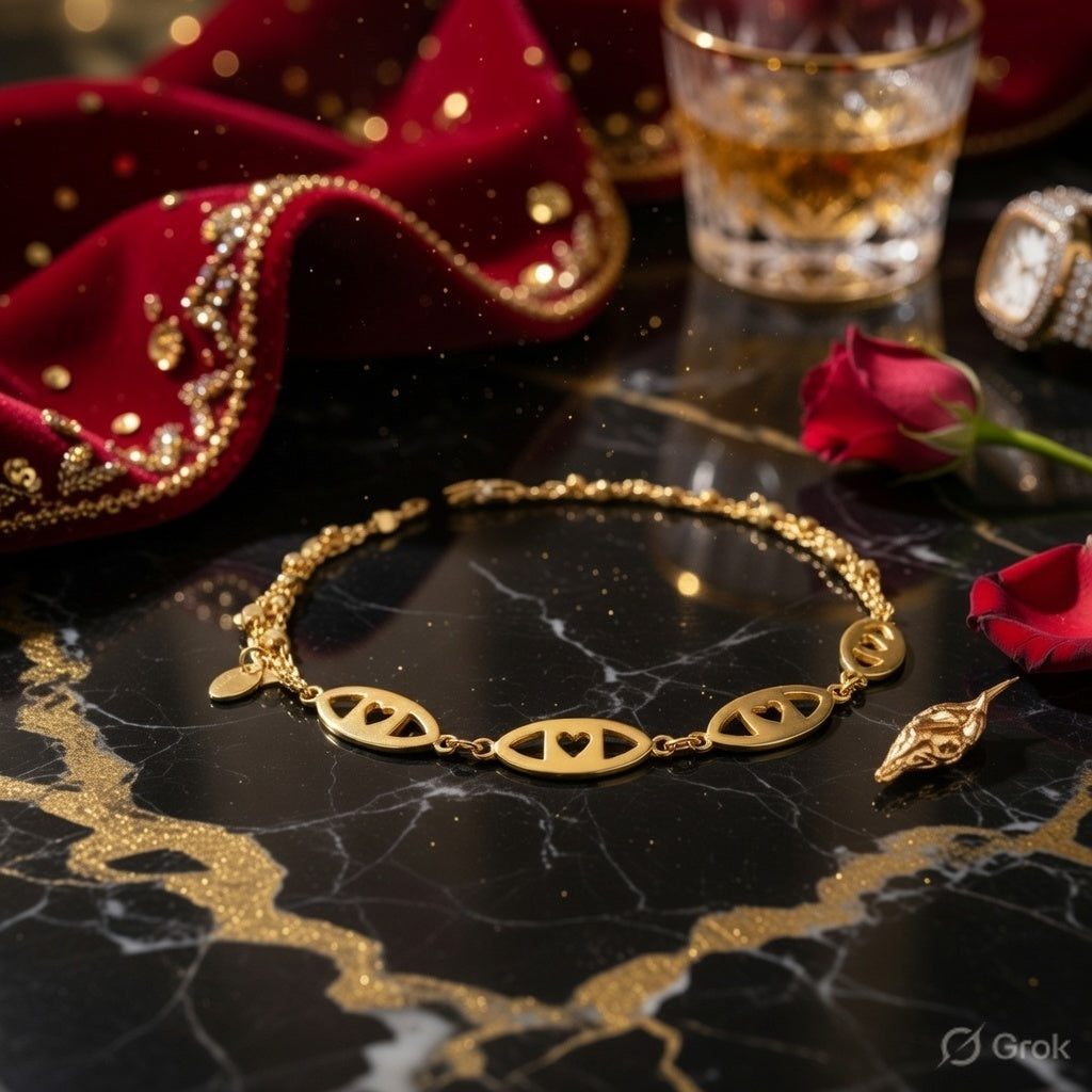 Three Eyes See All, One Heart Feels Everything: The Timeless Elegance of the Stylish Gold Bracelet from Starkle