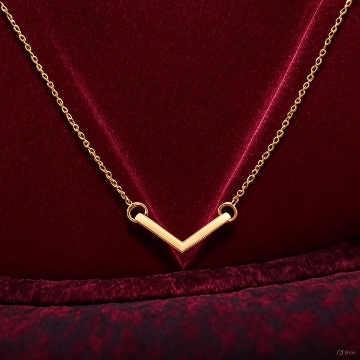 Shine Bright with the Sophisticated Charm of Our Gold Chevron Necklace