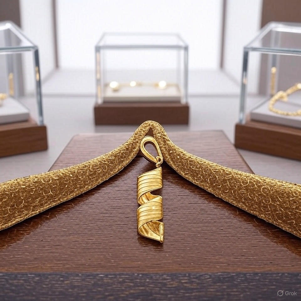 Twist into Timeless Elegance with Starkle’s Mesmerizing Gold Spiral Pendant