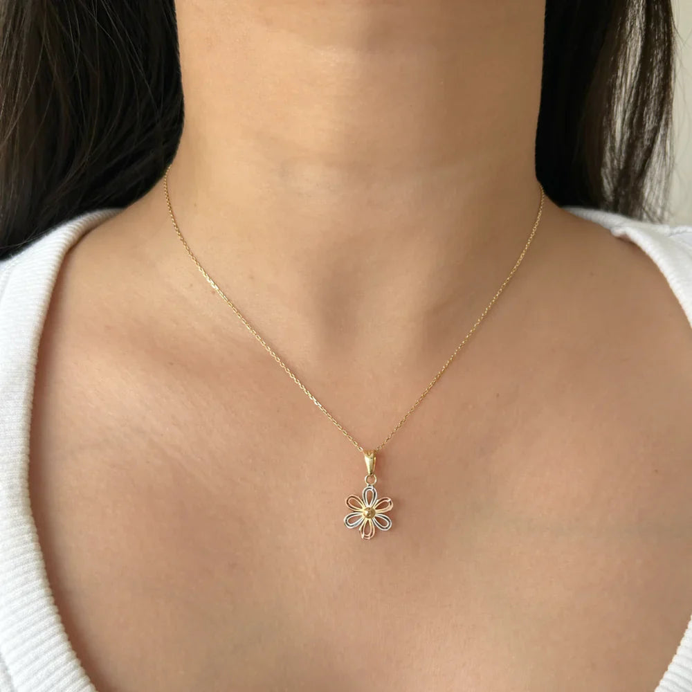 Discover the Timeless Elegance of the Gold Multi flower Pendant by Starkle