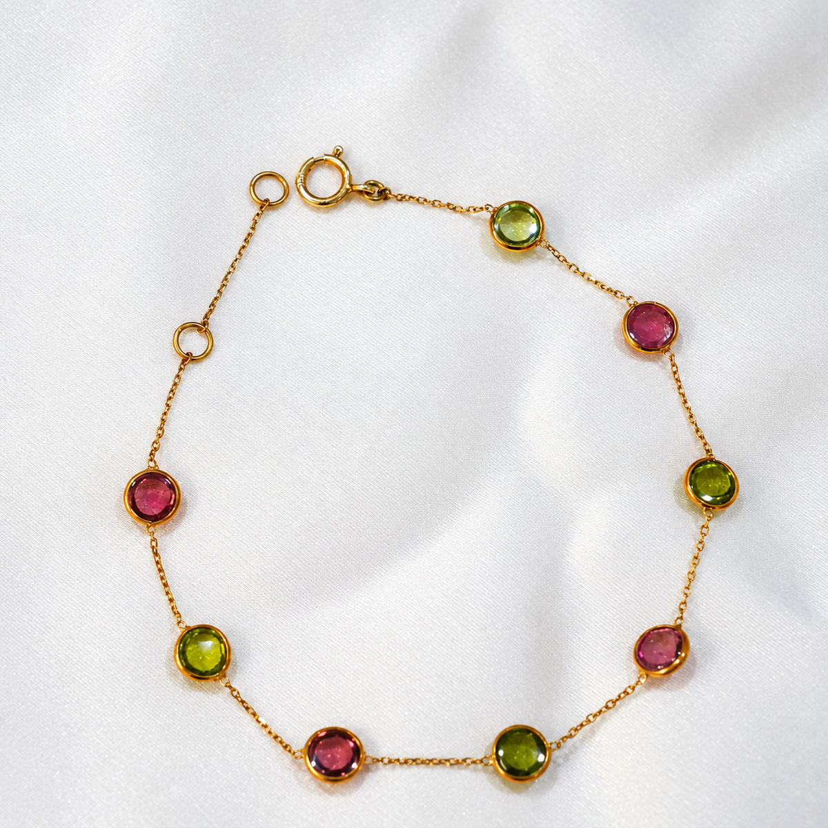 Multi Tourmaline Round Bracelet