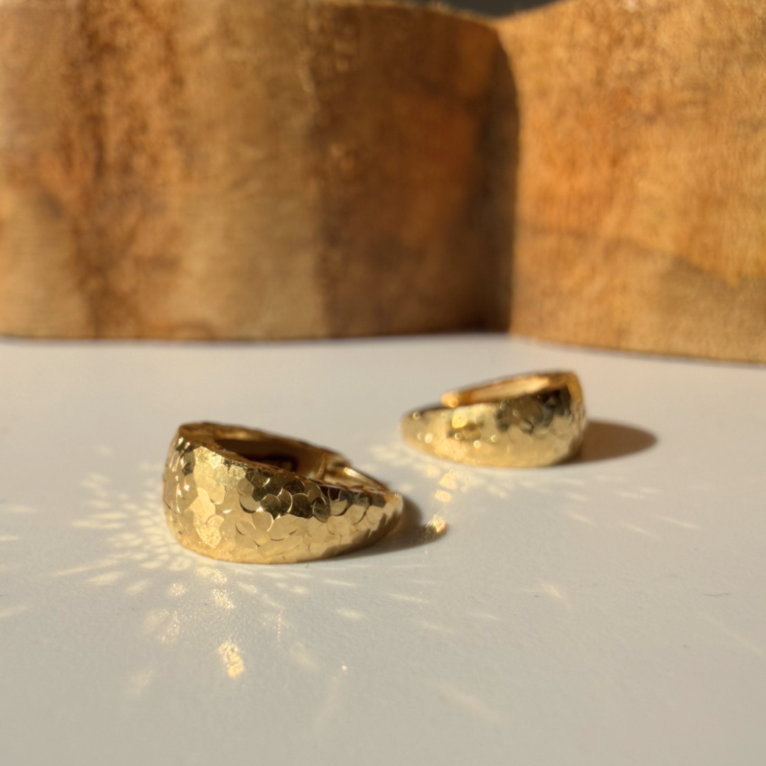 Sparkle Round Cradle Hoops