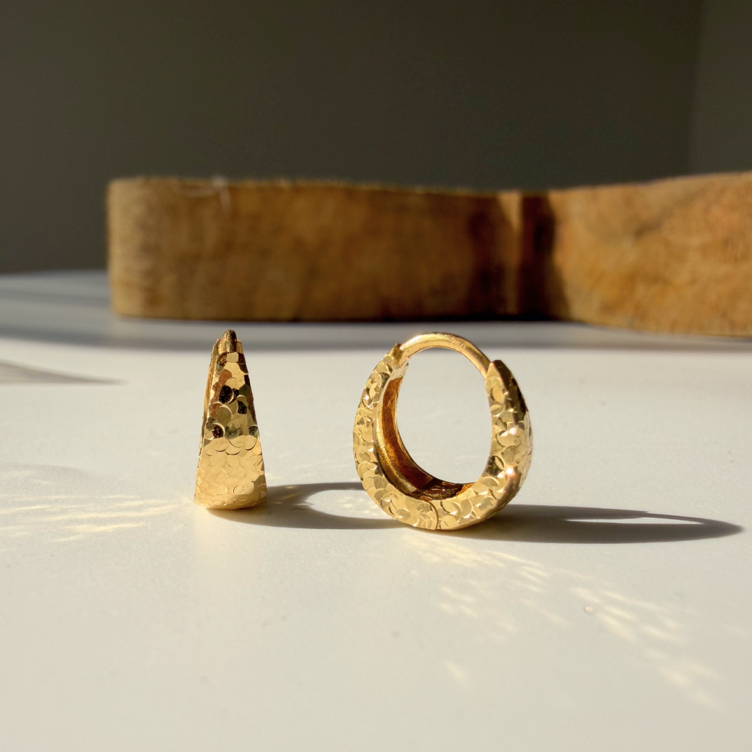 Sparkle Round Cradle Hoops