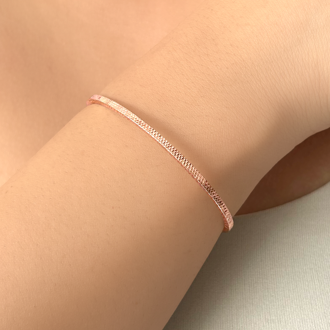 Scaled Bangle Bracelet |Rose
