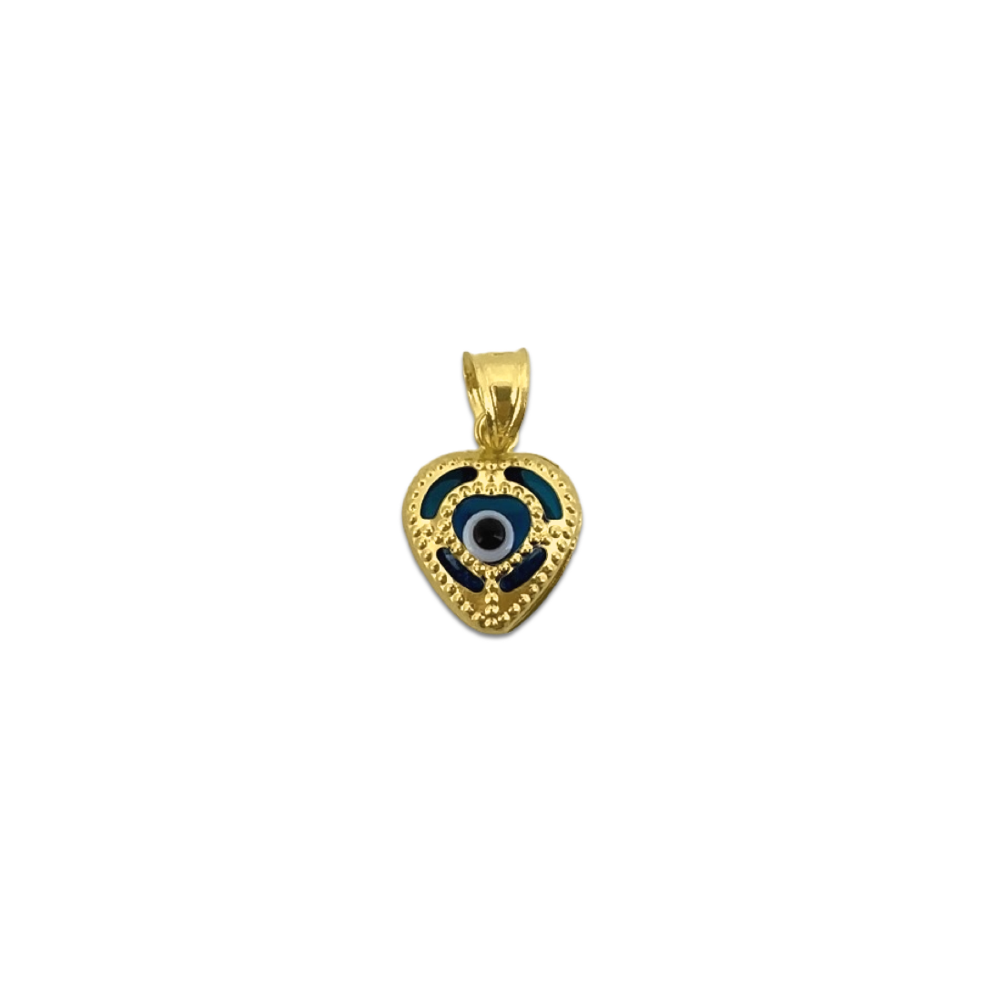 Evil Eye Heart Pendant