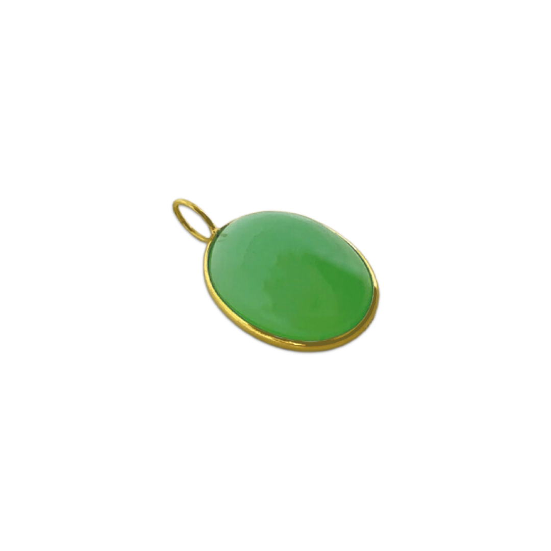 Chrysophrase Oval Pendant