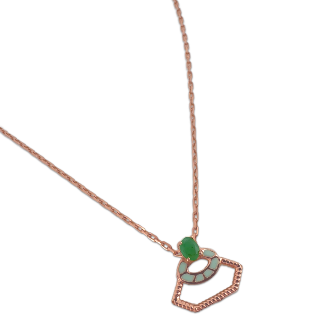 Emerald Twisty Necklace Set
