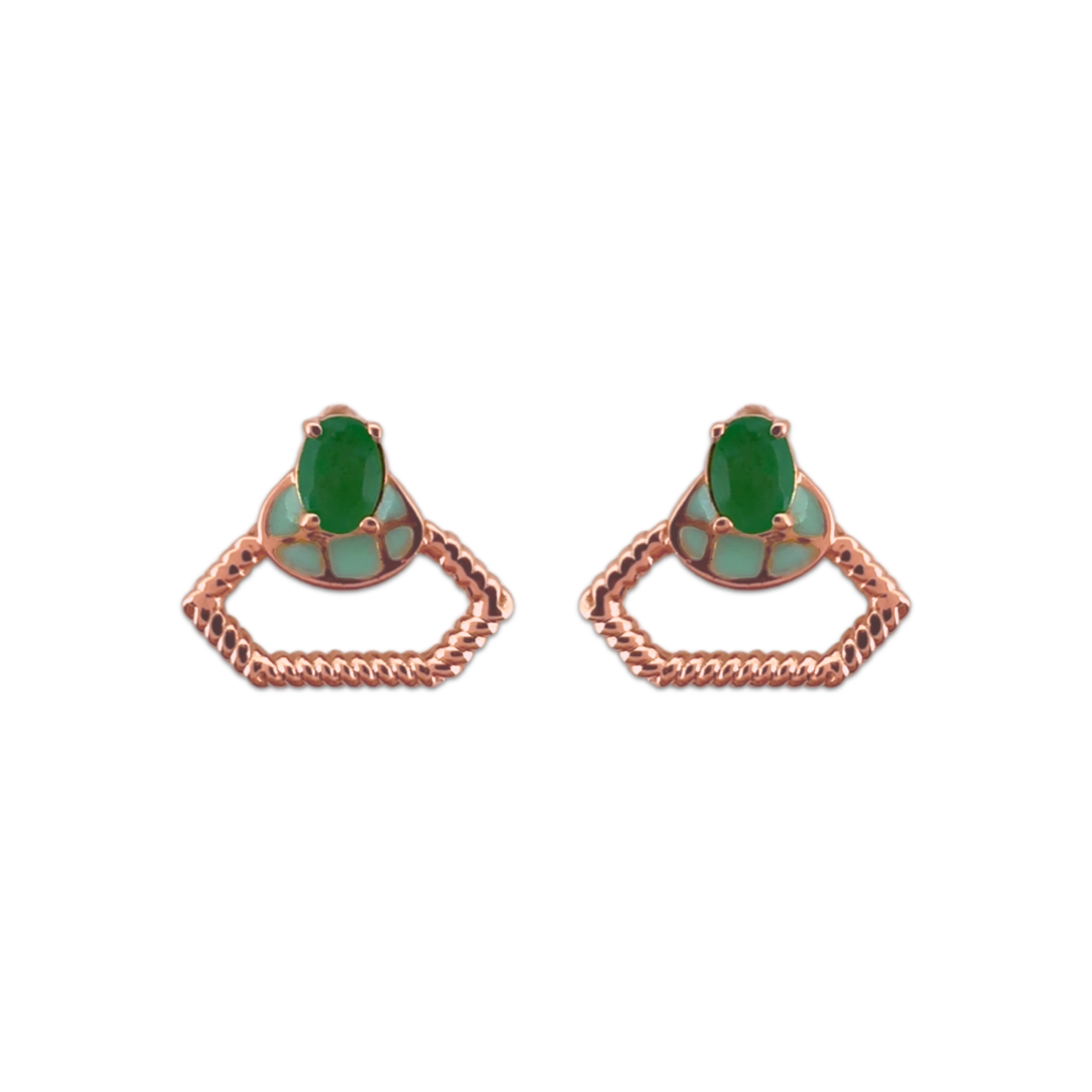 Emerald Twisty Necklace Set