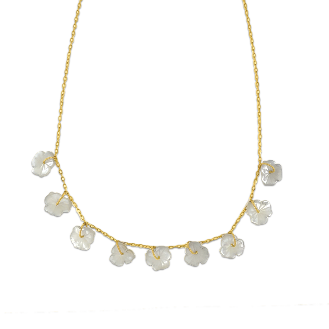 Pearly Floral Necklace