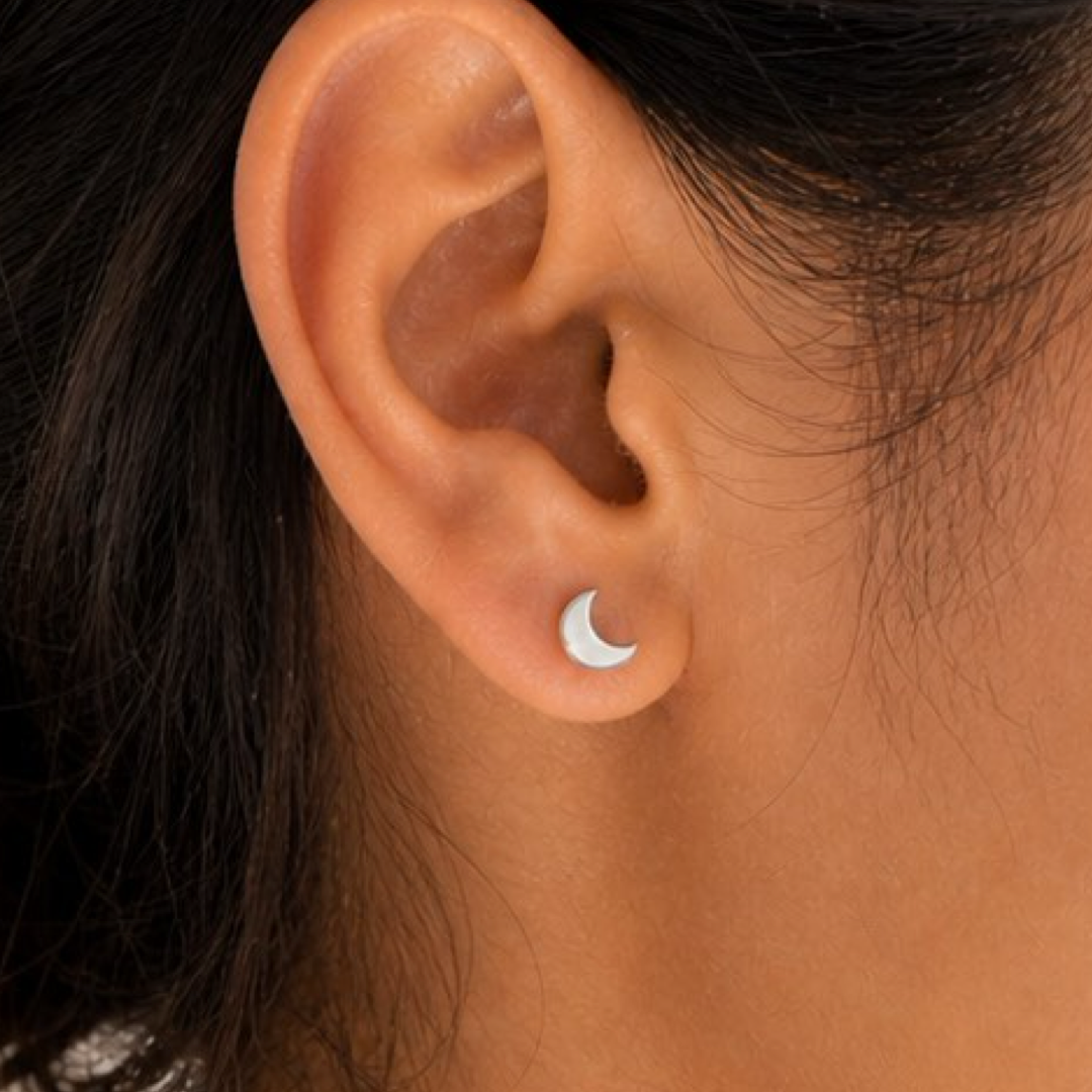 Midi Moon Studs