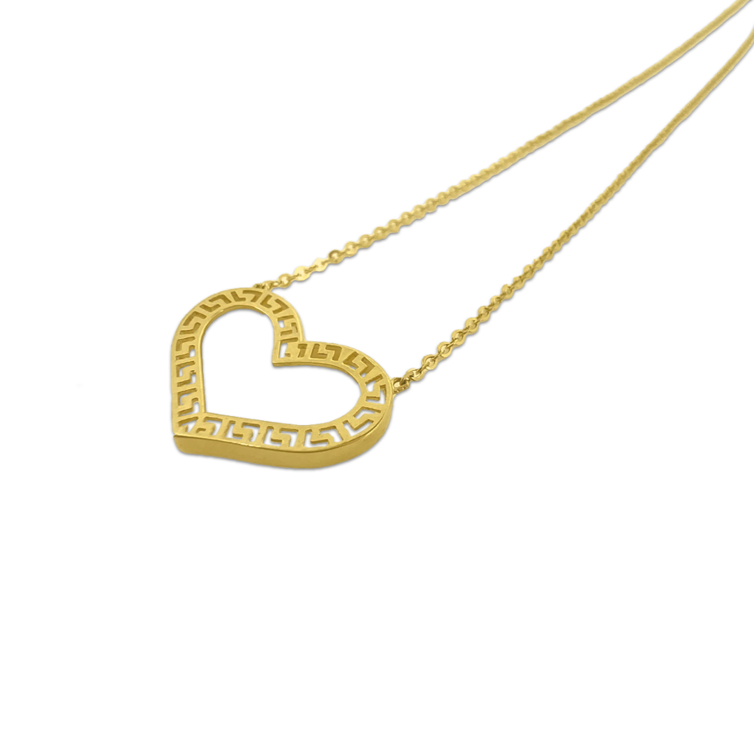 Meander Heart Necklace