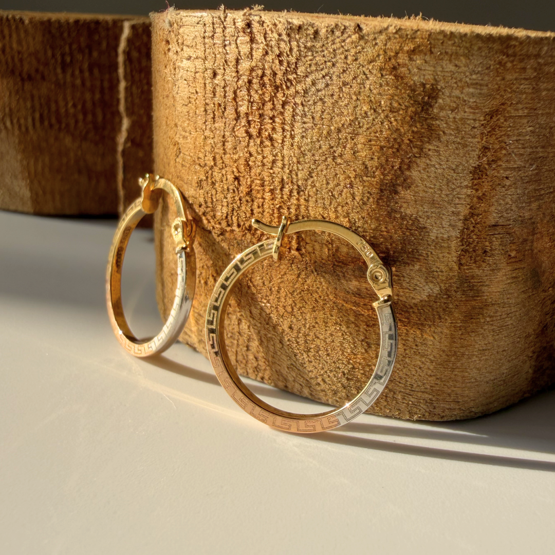 Sleek Multi Meander Hoops