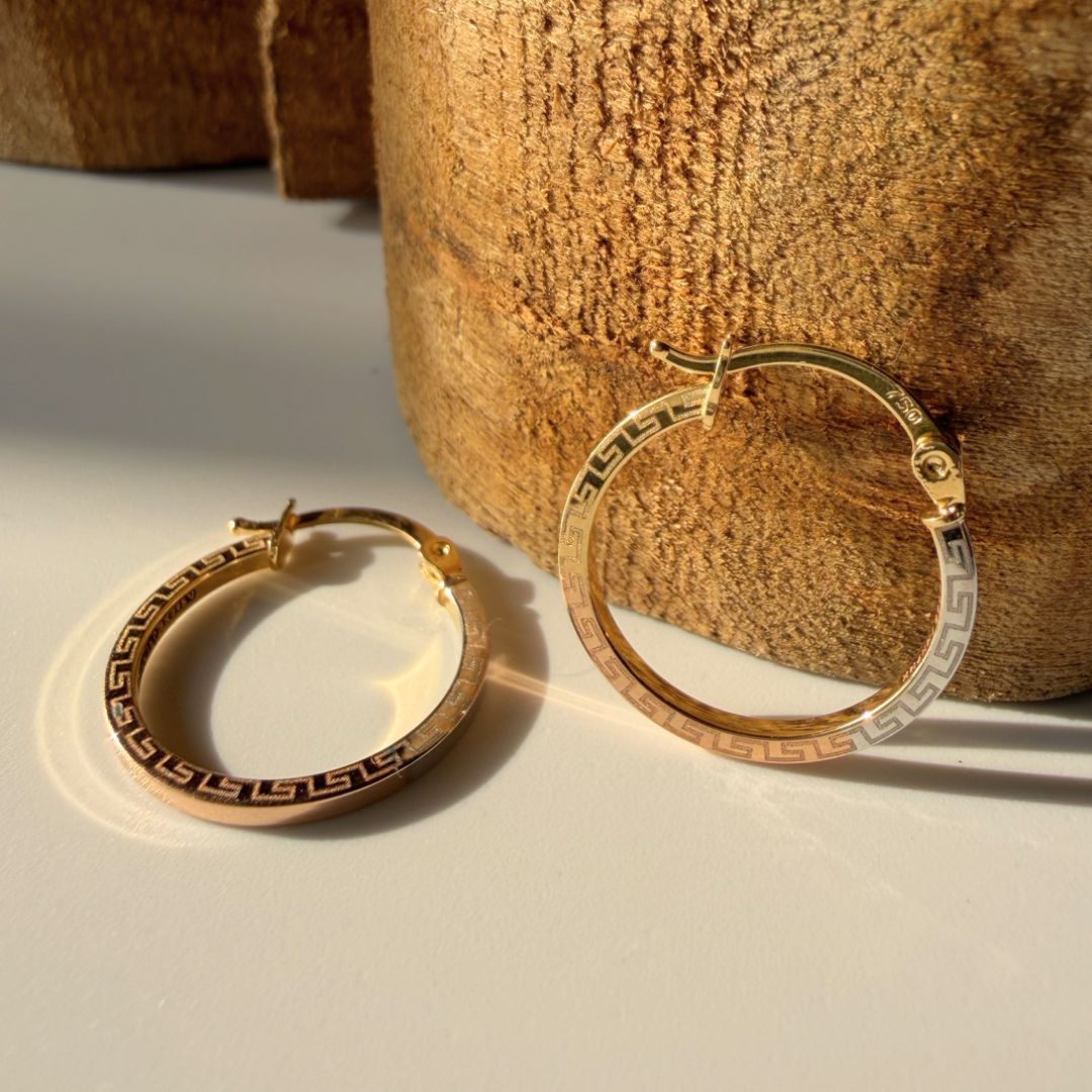 Sleek Multi Meander Hoops