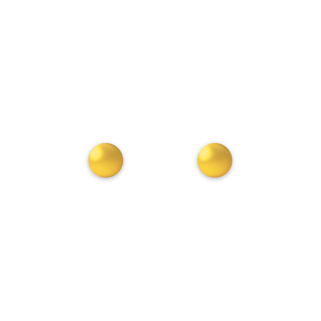 Gold Ball Studs- 3.5 mm