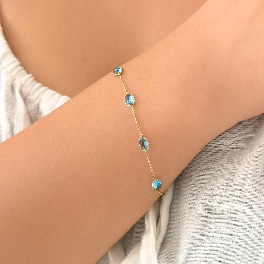 Swiss Blue Topaz Bracelet