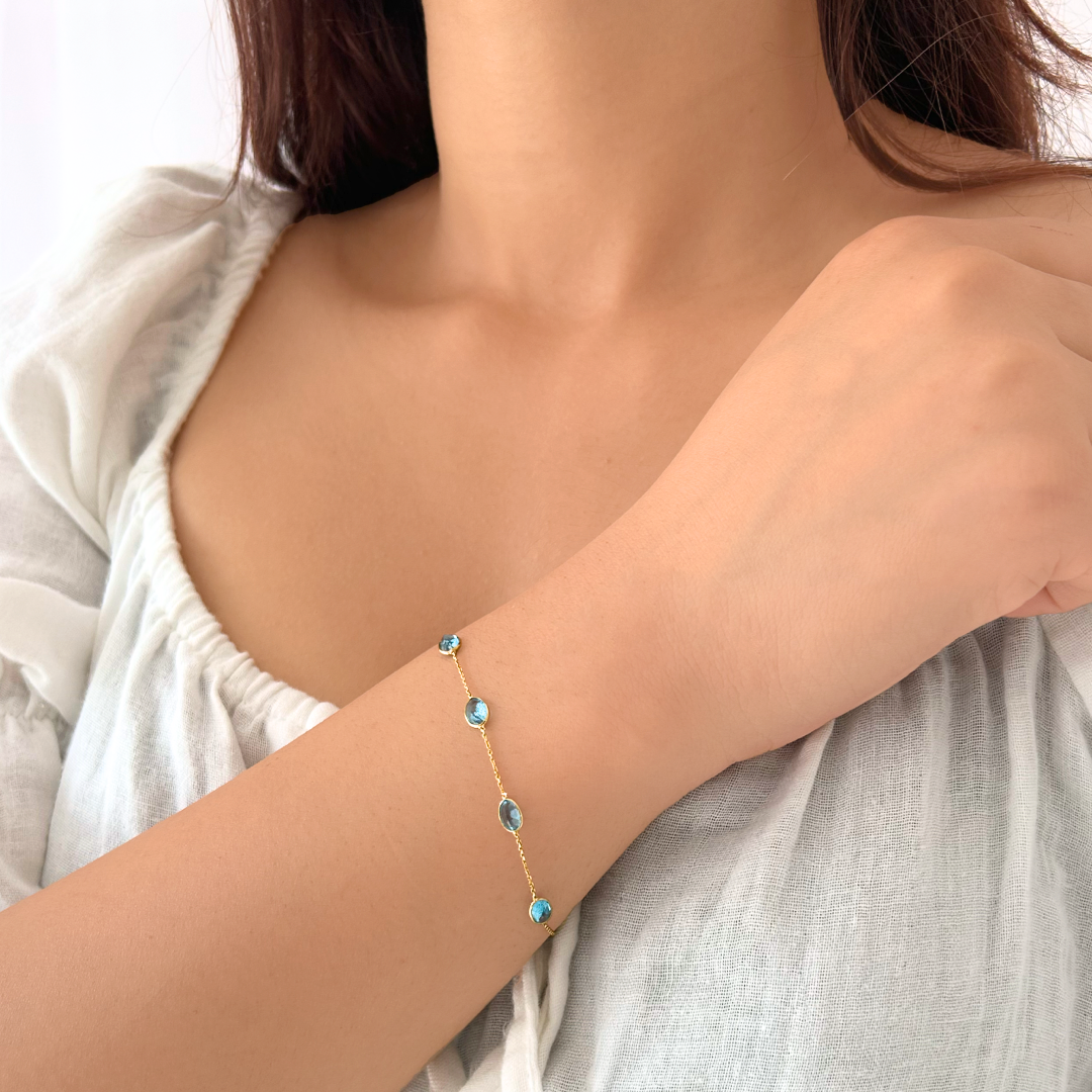 Swiss Blue Topaz Bracelet
