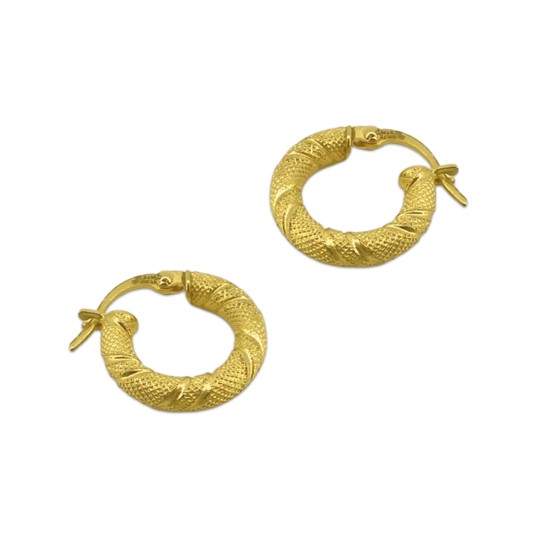 Bold Shimmer Textured Hoops