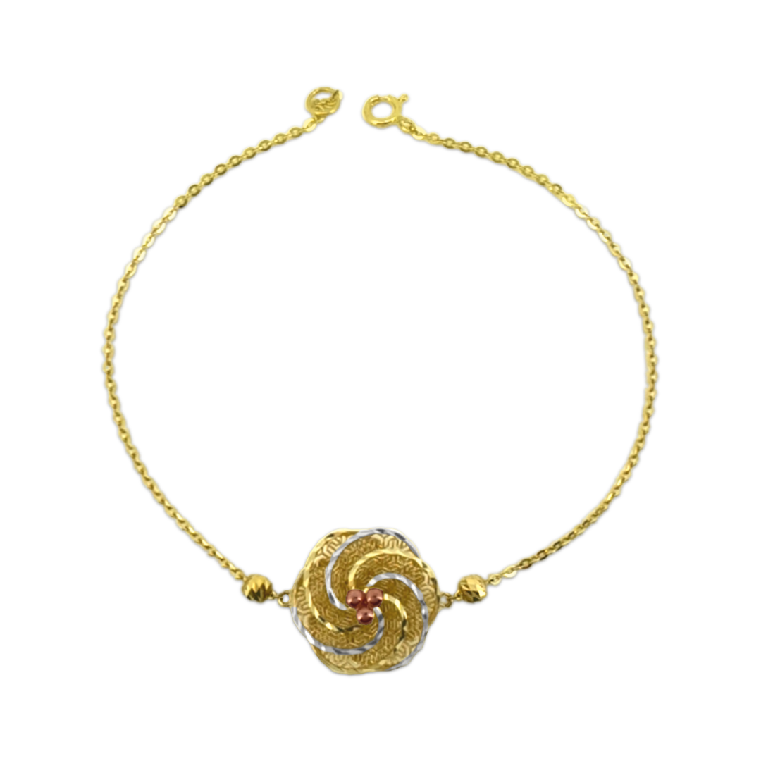 Bold Textured Flower Bracelet