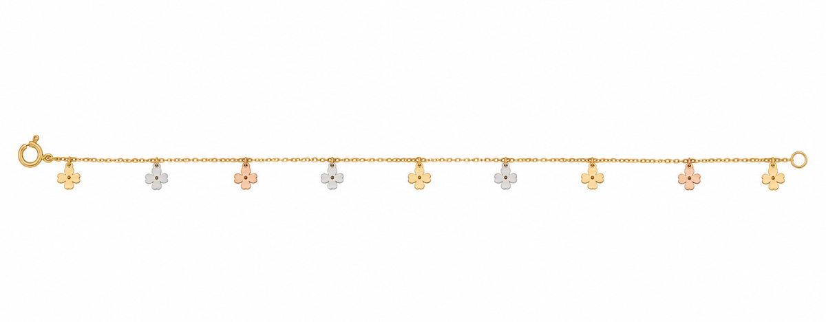 Mini Floral Charm Anklet