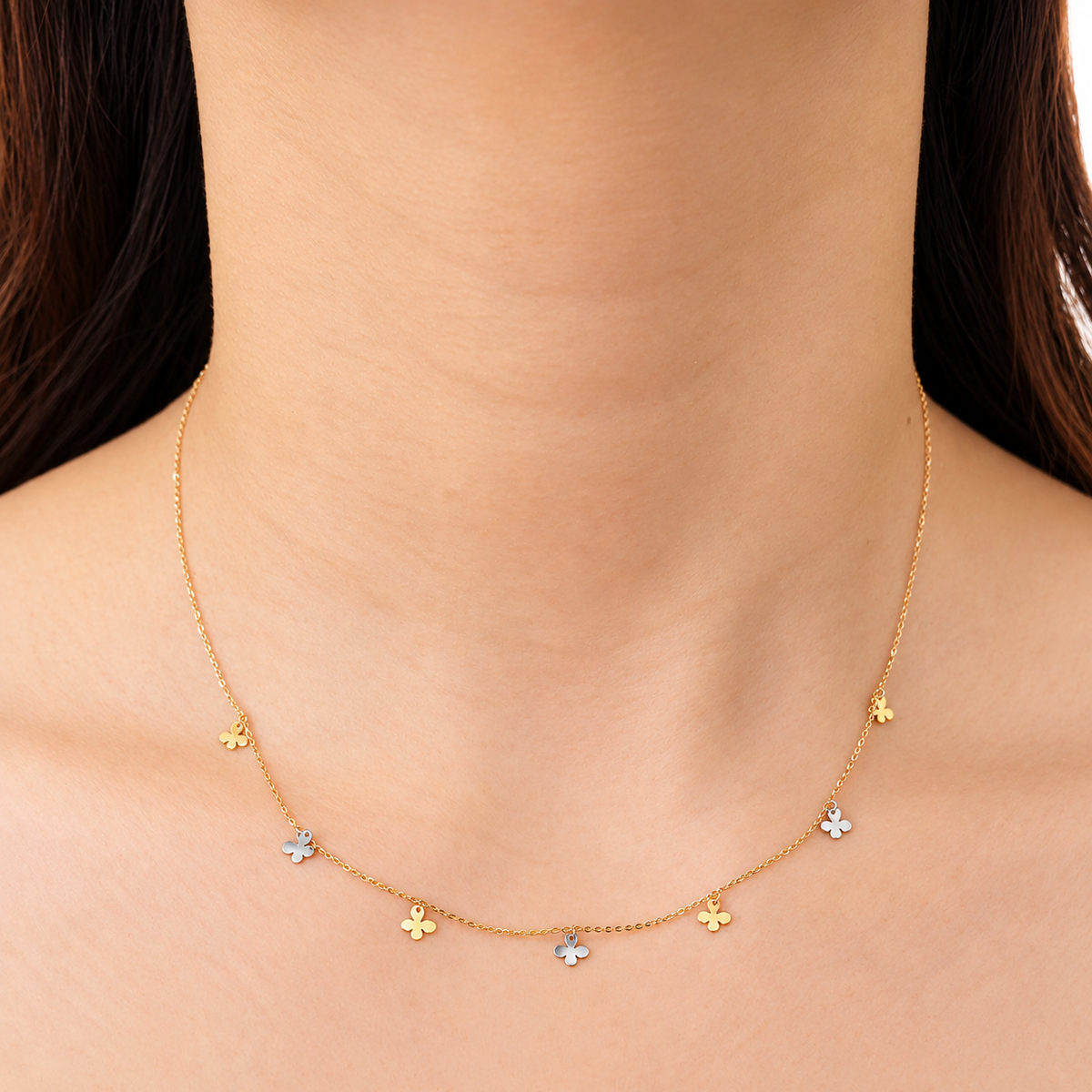 Multi Papillon Charm Necklace