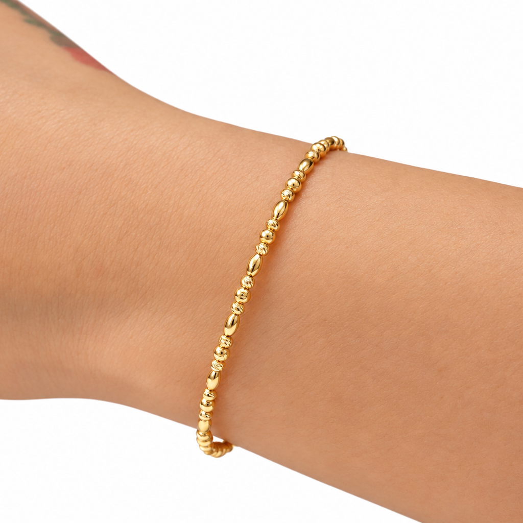 Abstract Bead Cuff Bracelet
