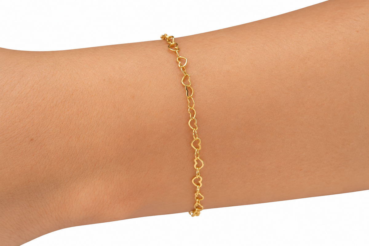 Midi Heart Link Bracelet