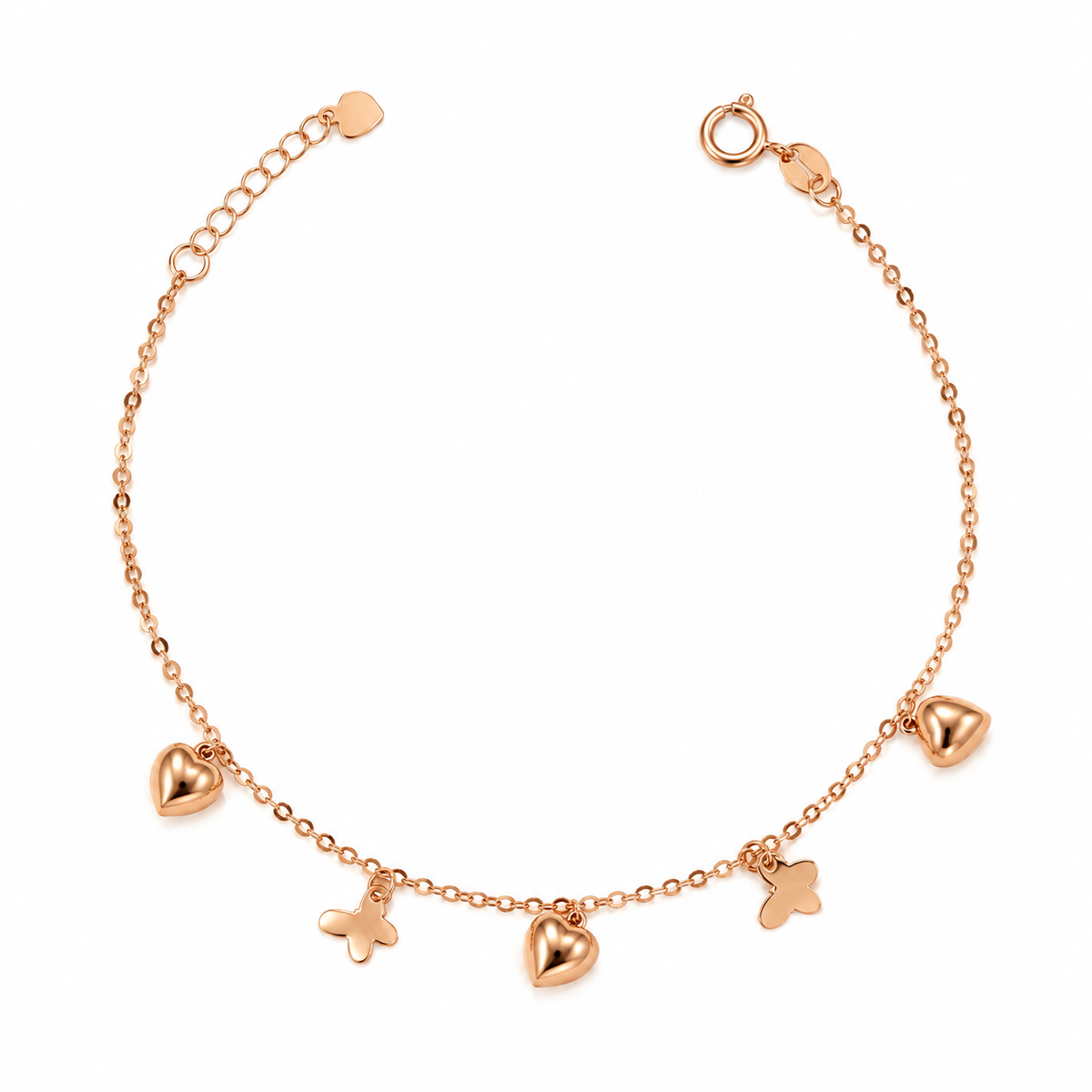 Papillon Heart Dangler Bracelet