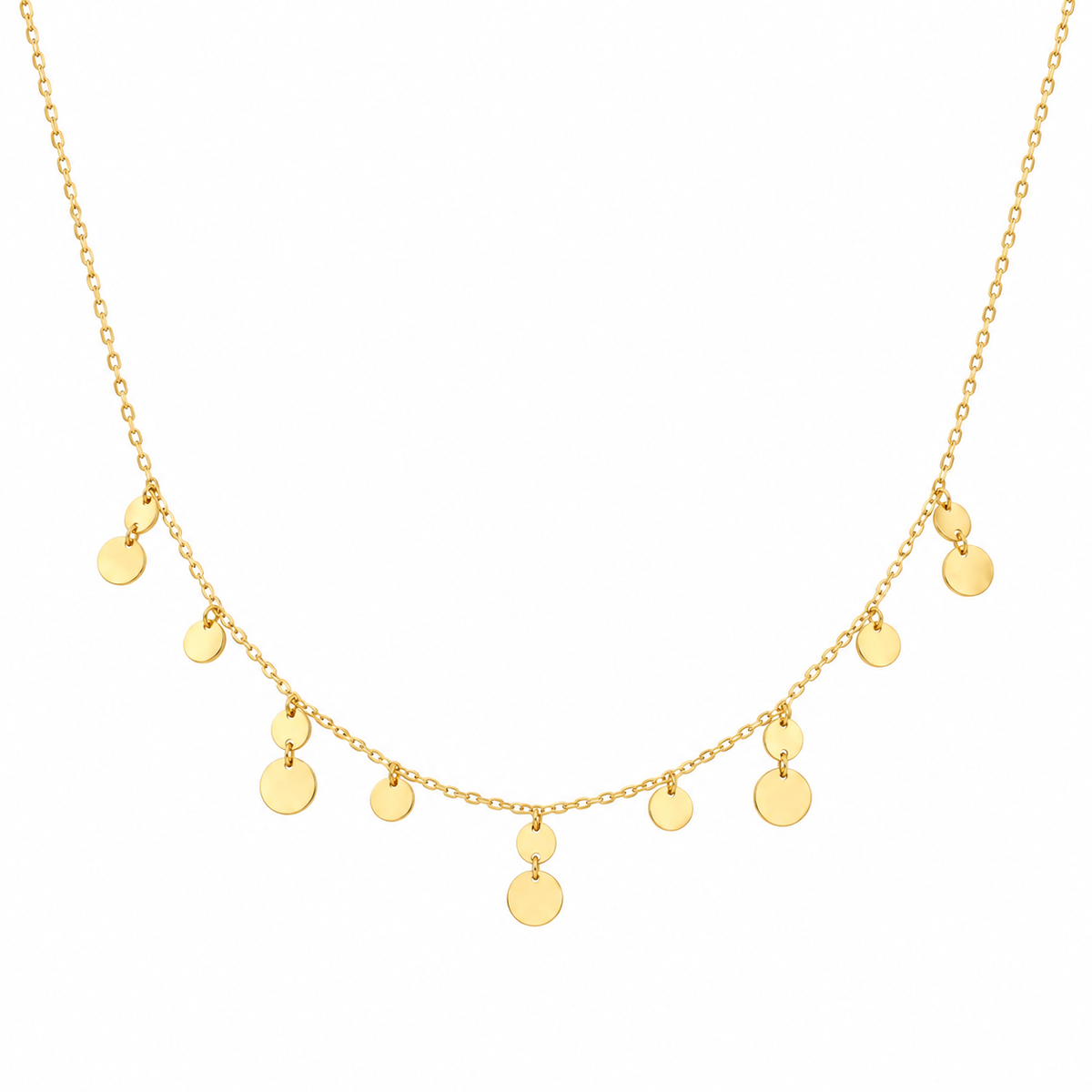 Dual Circle Charm Necklace