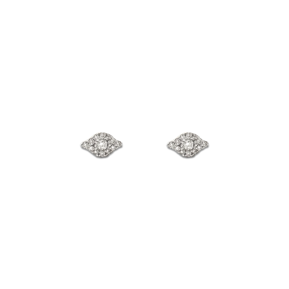 Diamond Evil Eye Studs