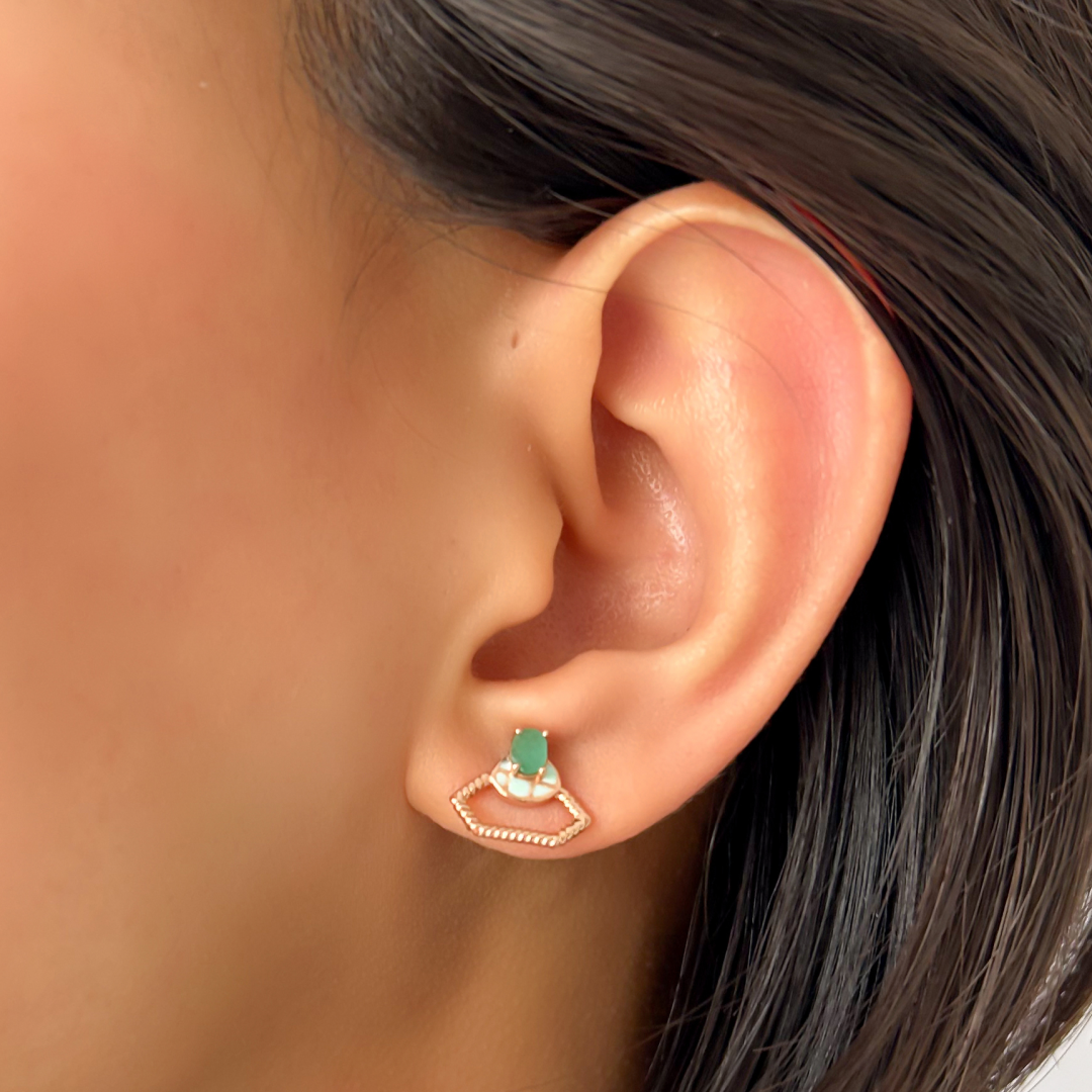 Emerald Twisty Necklace Set