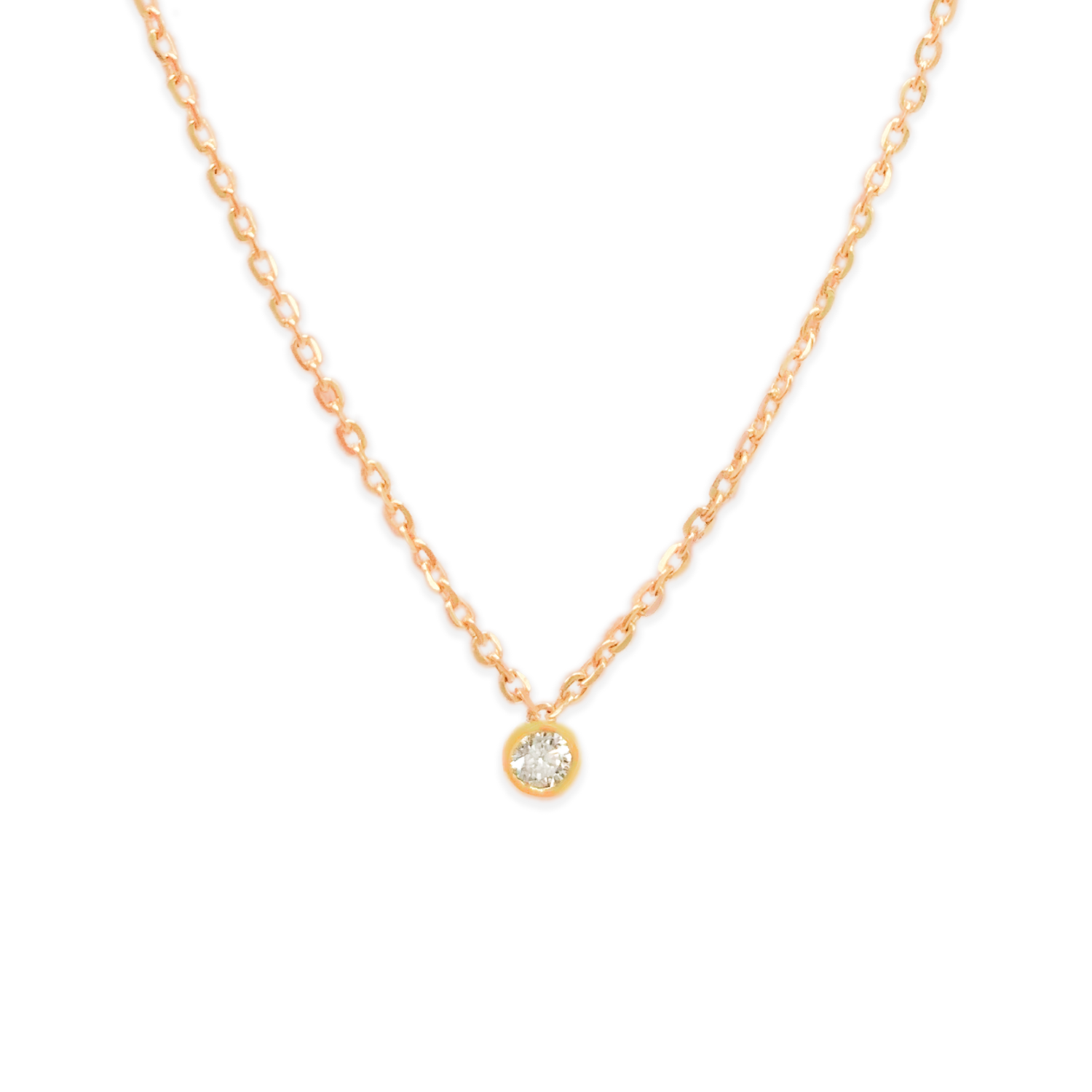 Diamond Bezel Necklace - Starkle