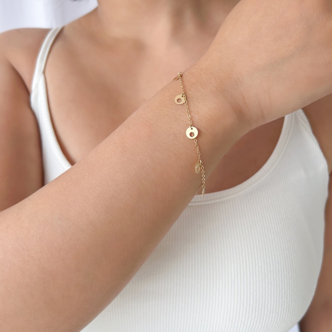 Punched Charm Bracelet