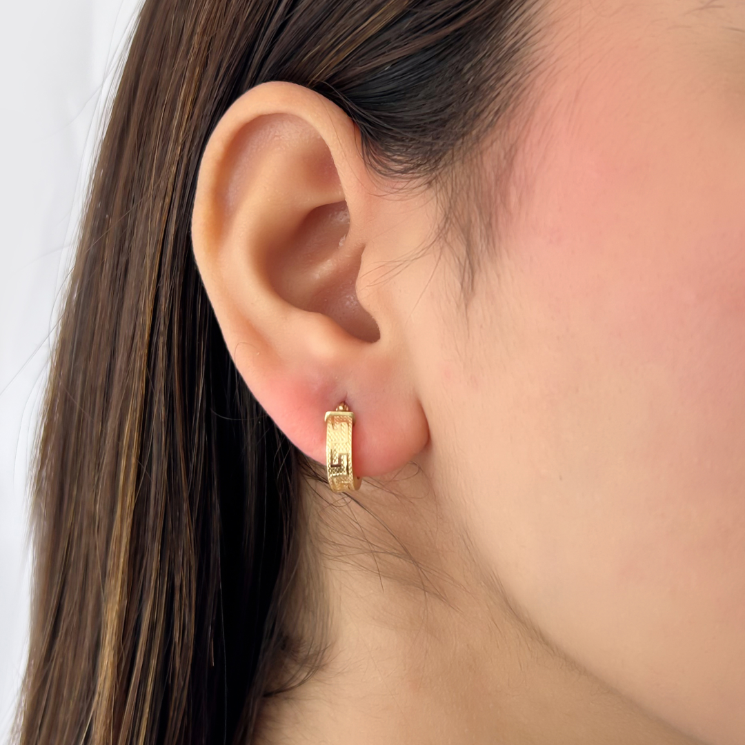 Mini Embossed Meander Hoops