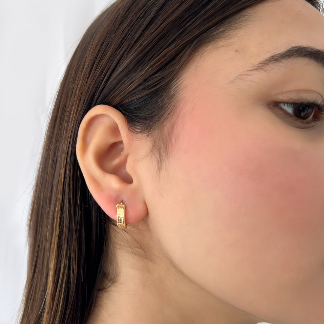 Mini Embossed Meander Hoops