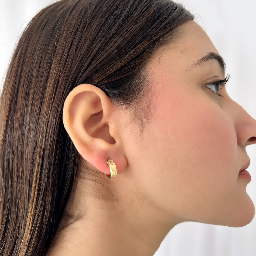 Mini Embossed Meander Hoops