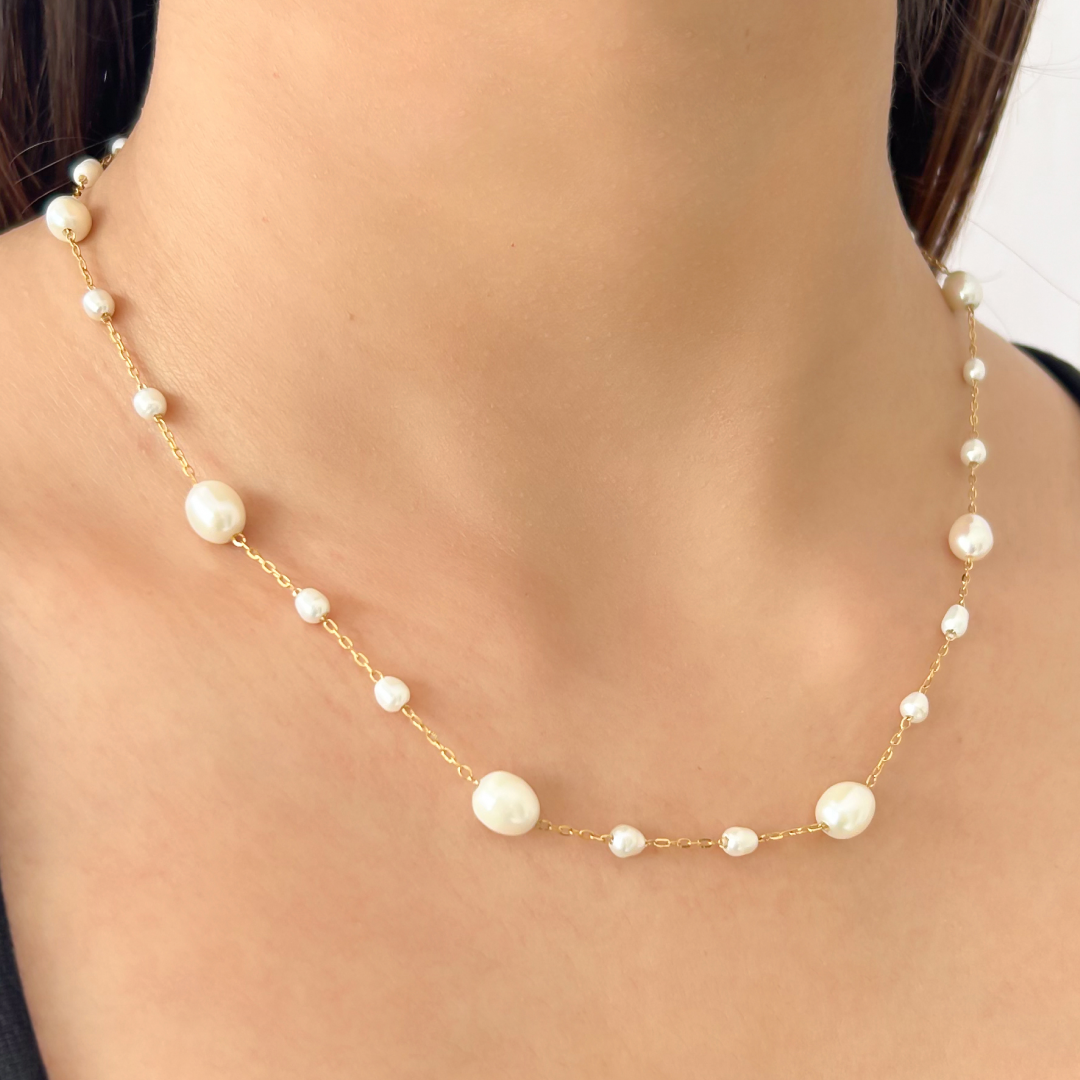 Abstract Pearl Necklace