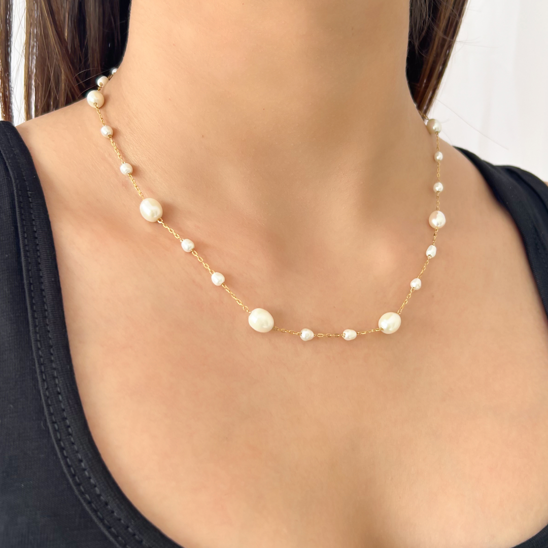 Abstract Pearl Necklace