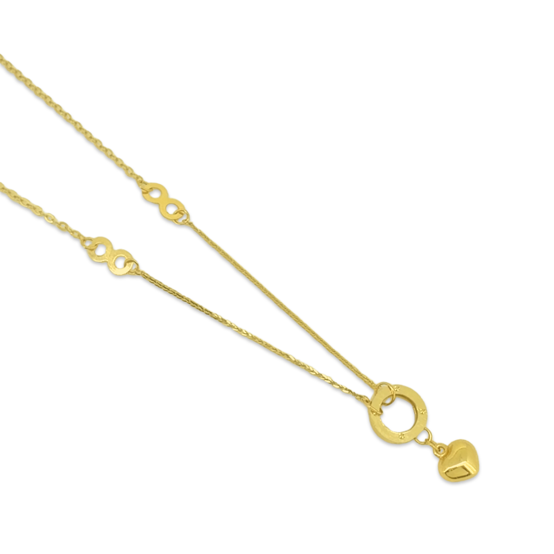 Heart Sphere Infinity Necklace