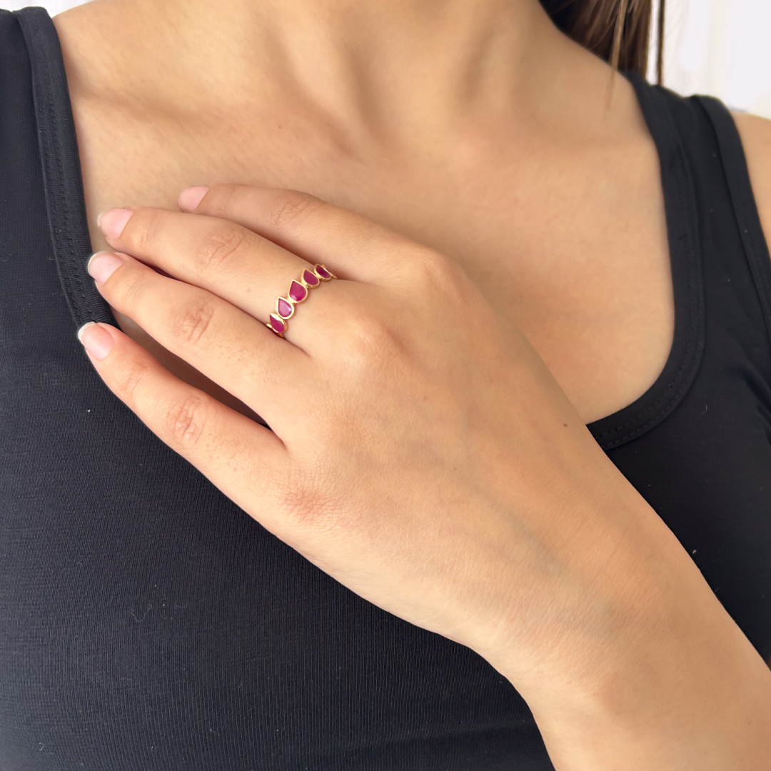 Ruby Pear Half Band | Size 13