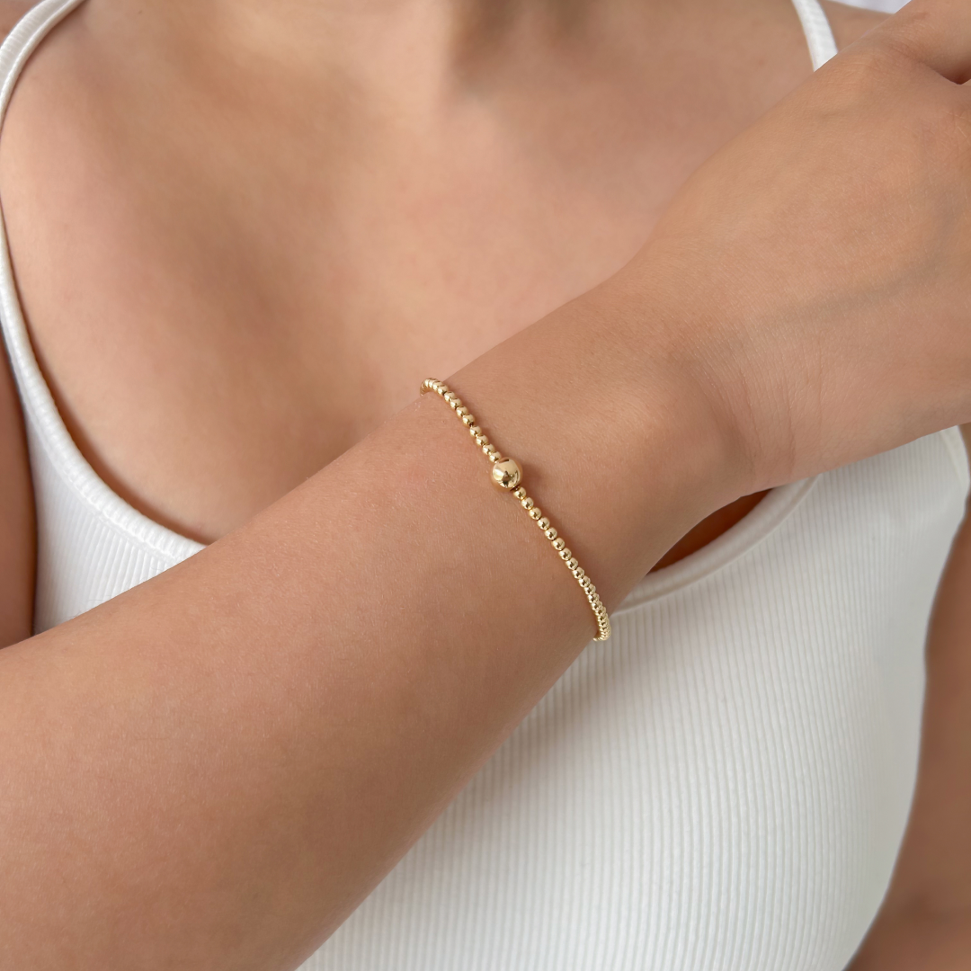 Classic Gold Ball Bracelet