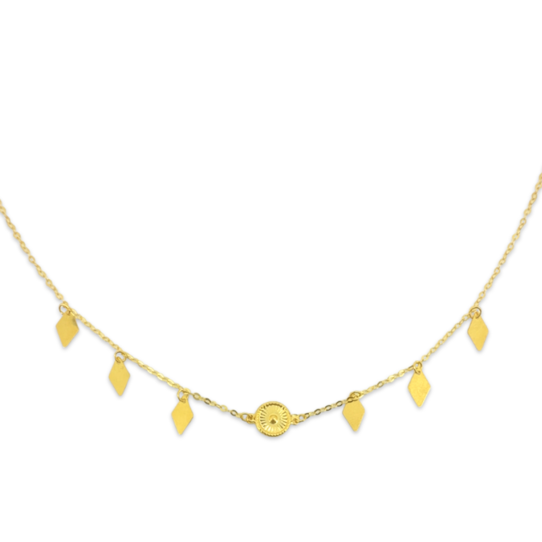 Rhombus Charm Sphere Necklace