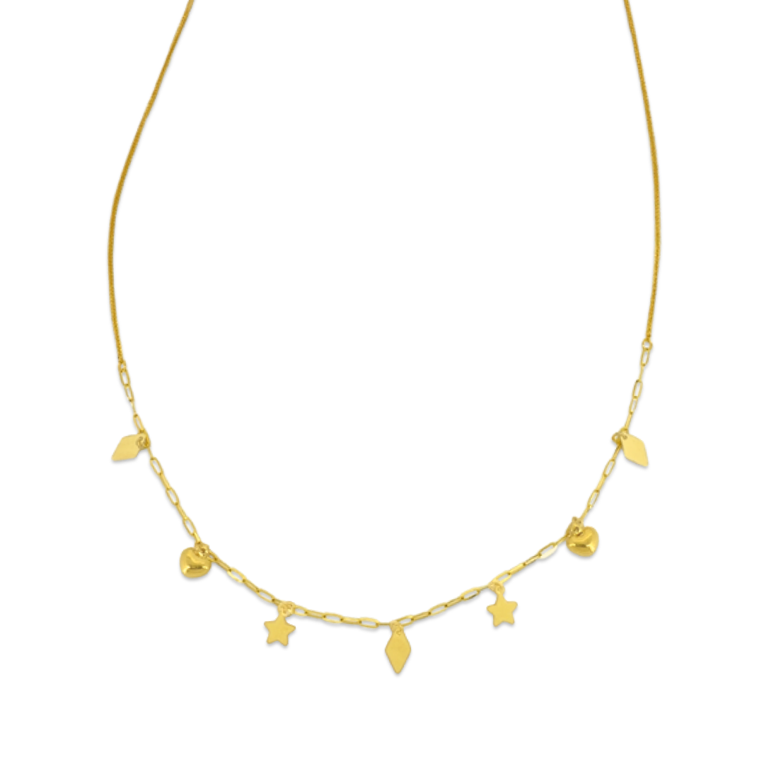 Gleaming Charm Link Necklace