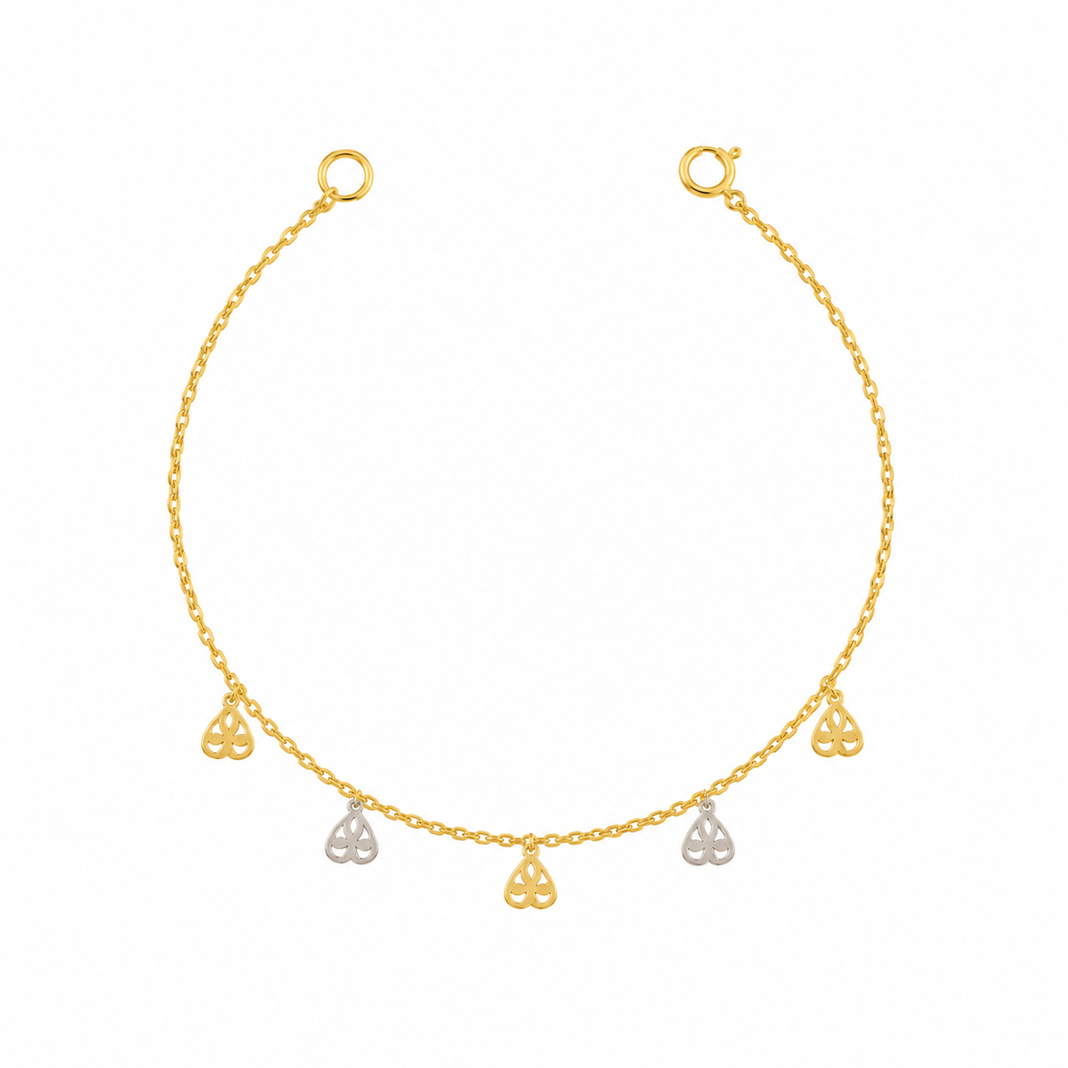 Multi Heart Dangler Bracelet