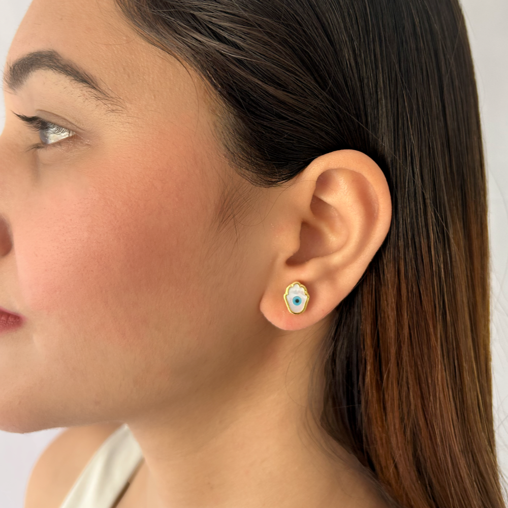 Hamsa Eye Studs