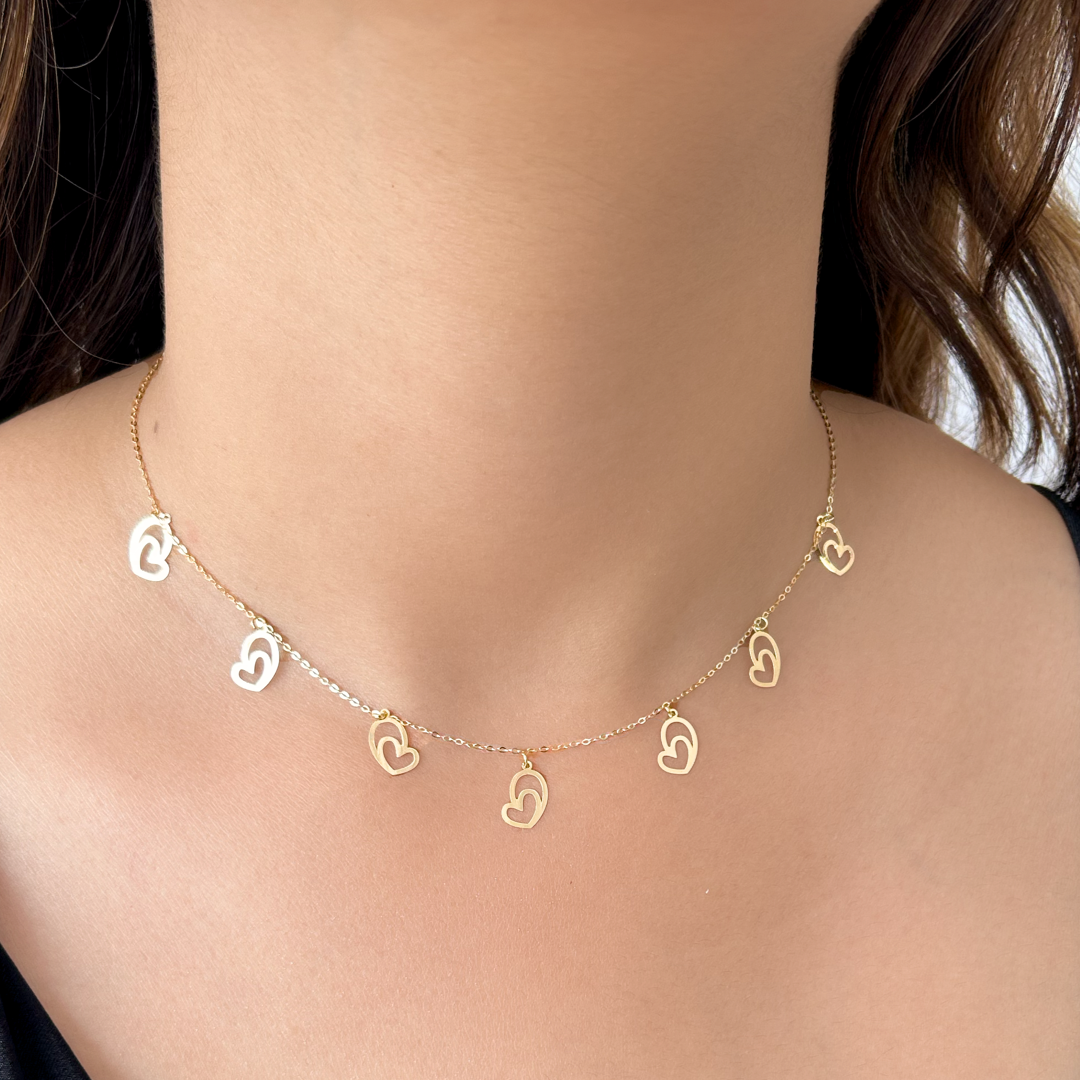 Heart Embrace Charm Necklace